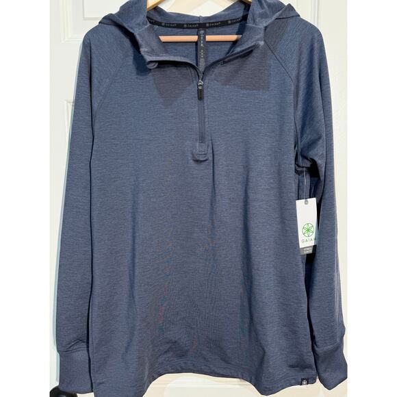 GAIAM Serenity Flow Long Sleeve Hoodie Cool Grey Heather, Men's Size M, NWT - Picture 1 of 7